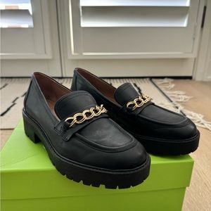 Sam Edelman Black Platform Lug Sole Loafers size 8